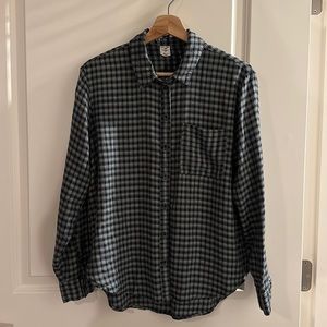 Melrose and Market Blue Plaid Shirt - Size Small